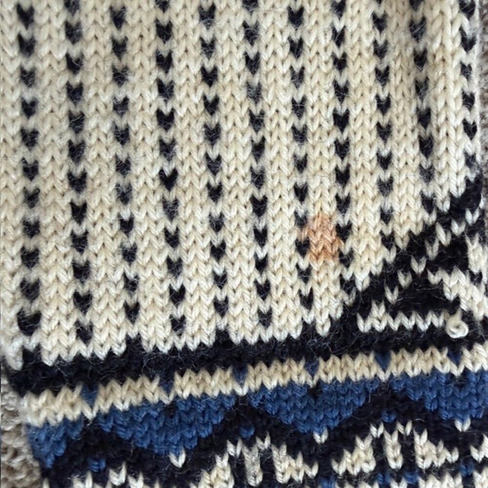 Vintage Dale of Norway Wool Sweater Norwegian Pullover Sweater Ivory Medium - Picture 14 of 16